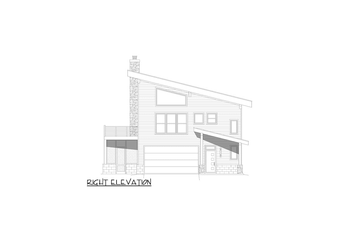 Plan 680456VR: 3 or 4 Bed Duplex House Plan with Third Floor Loft - 1812 Sq Ft Per Unit - Image #5 - Country, Mid Century Modern, Mountain