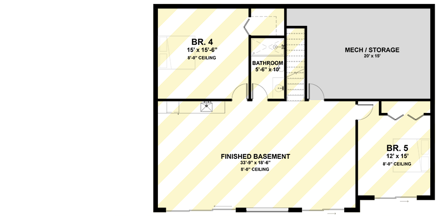 Plan 337006JUN: 3-Bed Modern House Plan with 2-Car Garage - 1540 Sq Ft - Floor Plan - Optional Walkout Basement Foundation - Contemporary, Mid Century Modern, Modern, Mountain
