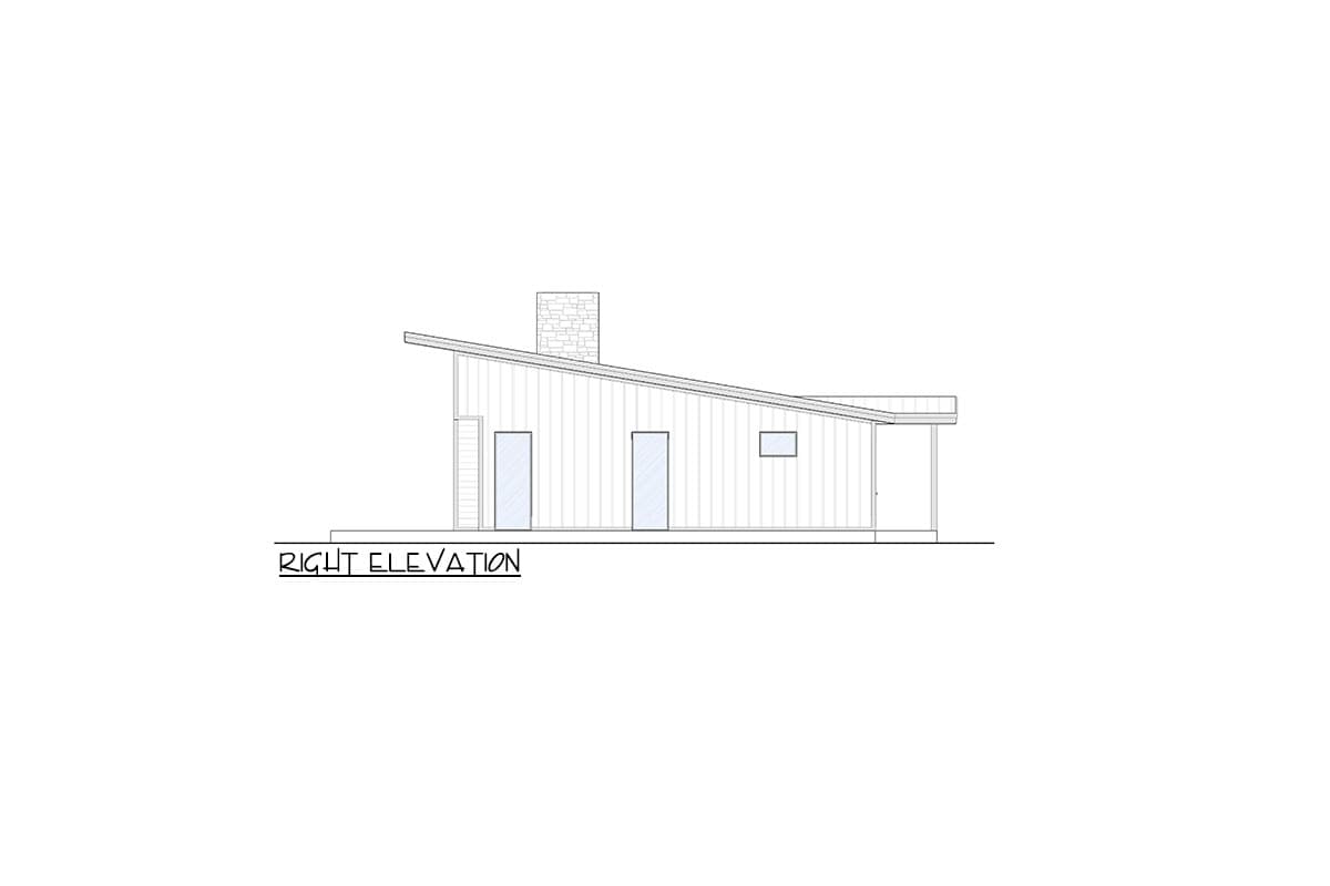 Plan 337006JUN: 3-Bed Modern House Plan with 2-Car Garage - 1540 Sq Ft - Image #7 - Contemporary, Mid Century Modern, Modern, Mountain