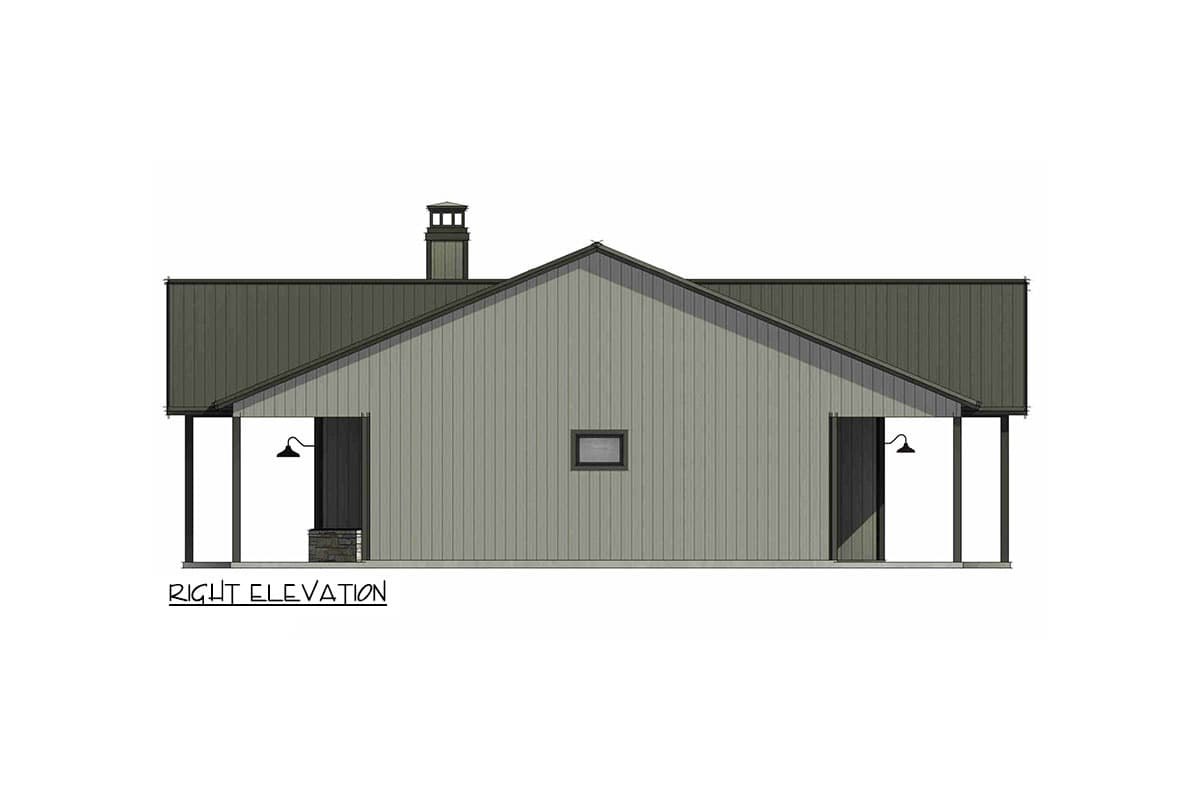 Plan 818141JSS: 3-Bed Craftsman Ranch House Plan with Vaulted Great Room - 1638 Sq Ft - Image #7 - Cabin, Cottage, Country, Craftsman, New American, Ranch