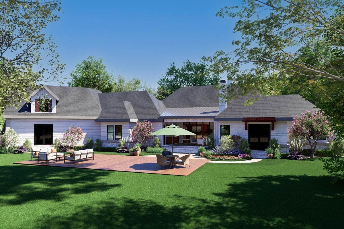 Plan 36708TX: 3-Bed Country Craftsman House Plan with Game Room Over Garage - 3814 Sq Ft - Image #7 - Country, Craftsman, Hill Country, New American