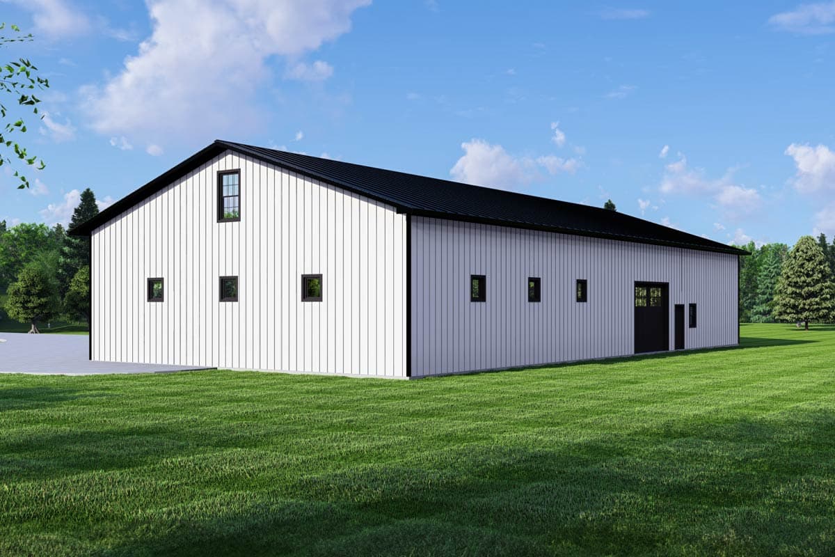 Plan 135305GRA: 1-Bed Barndominium House Plan with Oversized Workshop - 2708 Sq Ft - Image #4 - Barndominium, Country