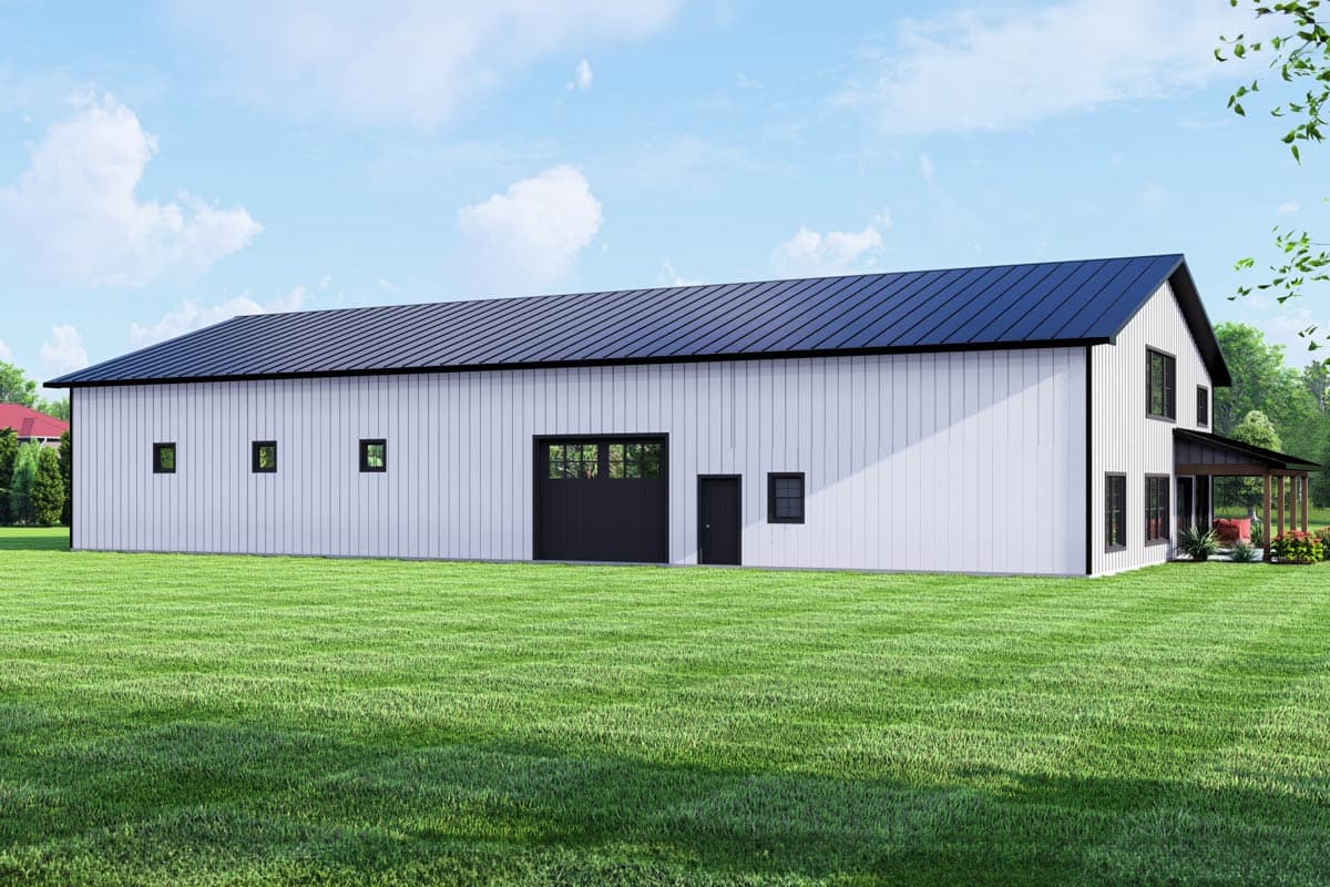 Plan 135305GRA: 1-Bed Barndominium House Plan with Oversized Workshop - 2708 Sq Ft - Image #5 - Barndominium, Country