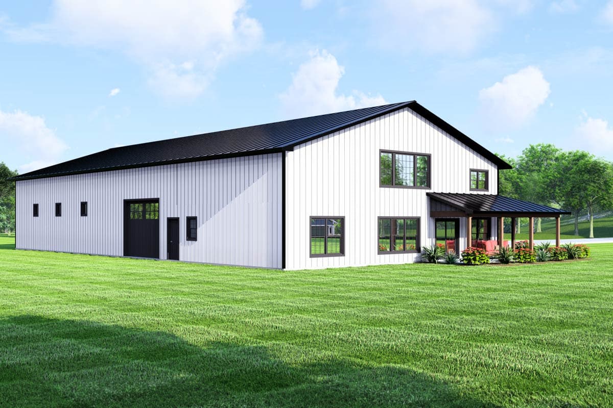 Plan 135305GRA: 1-Bed Barndominium House Plan with Oversized Workshop - 2708 Sq Ft - Image #6 - Barndominium, Country