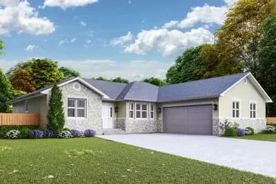3-Bed Ranch House Plan with a Den - 2171 Sq Ft