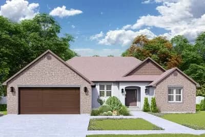 One-Story Traditional House Plan with Jack and Jill Bathroom - 2054 Sq Ft