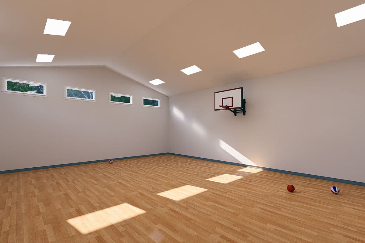 Plan 61545UT: Traditional 2-Car Detached Garage with Sport Court - 1638 Sq Ft - Image #6 - Traditional