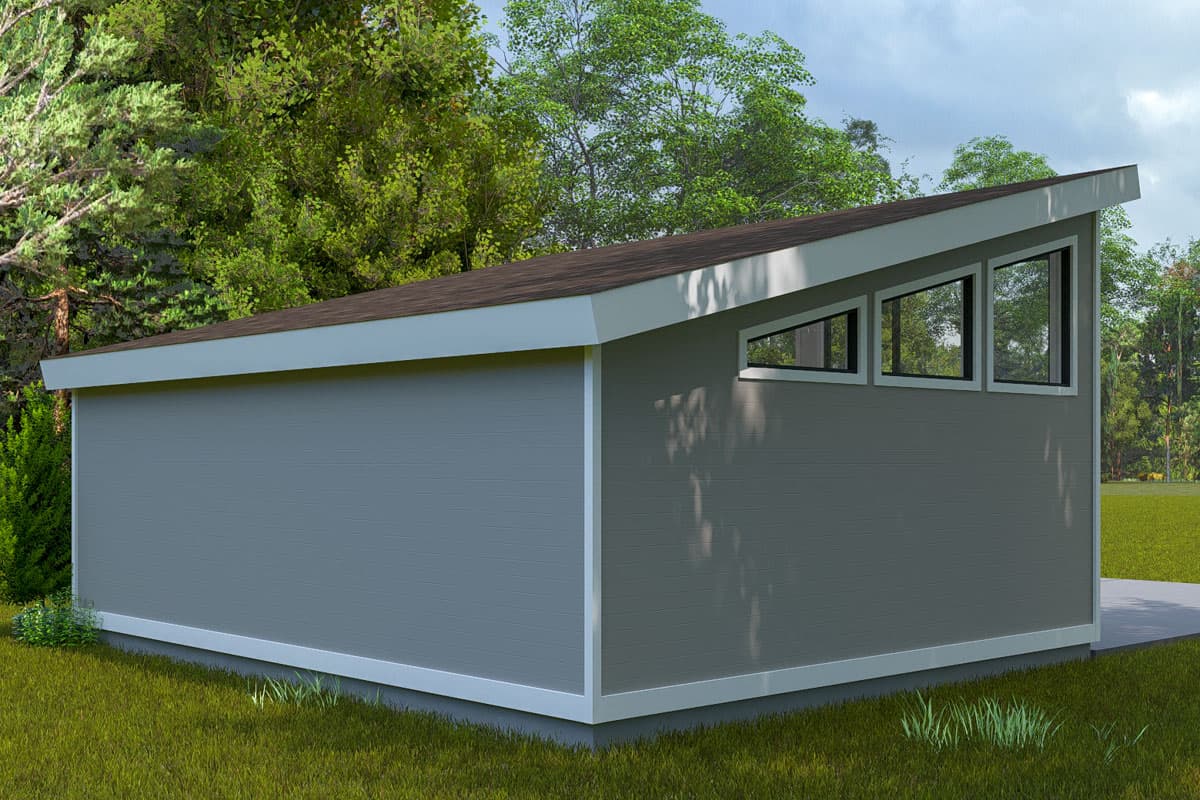 Plan 61547UT: Contemporary 2-Car Garage with Workshop Space - 720 Sq Ft - Image #7 - Contemporary, Modern