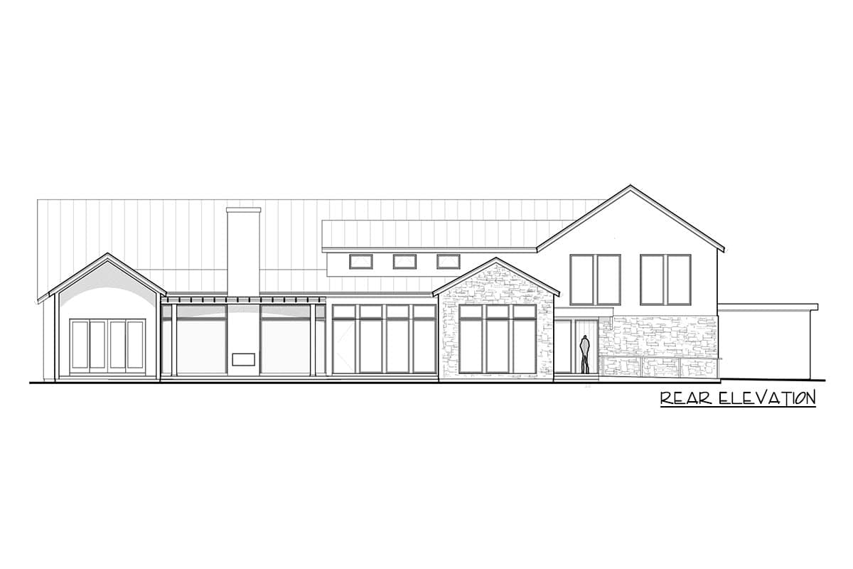 Plan 670000NEA: 6-Bed Contemporary Farmhouse Plan with Optionally Finished Basement - 8186 Sq Ft - Image #4 - Contemporary, Modern, Northwest, Transitional
