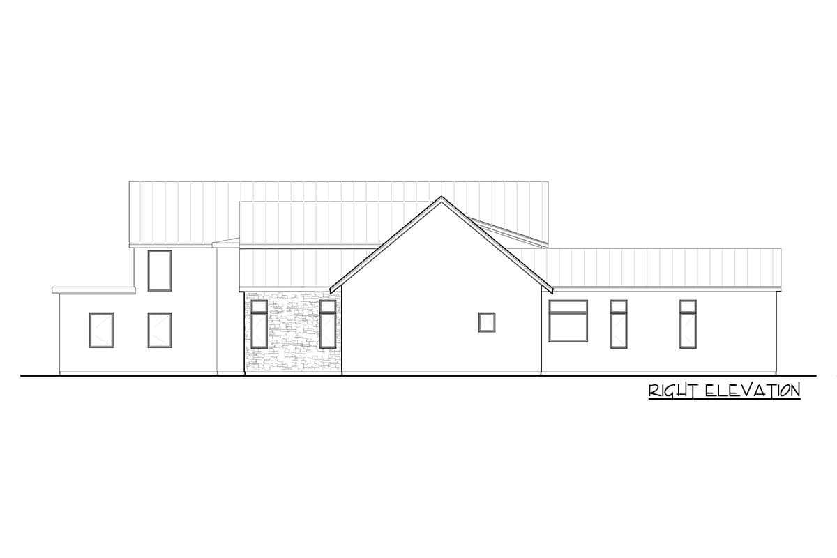 Plan 670000NEA: 6-Bed Contemporary Farmhouse Plan with Optionally Finished Basement - 8186 Sq Ft - Image #5 - Contemporary, Modern, Northwest, Transitional