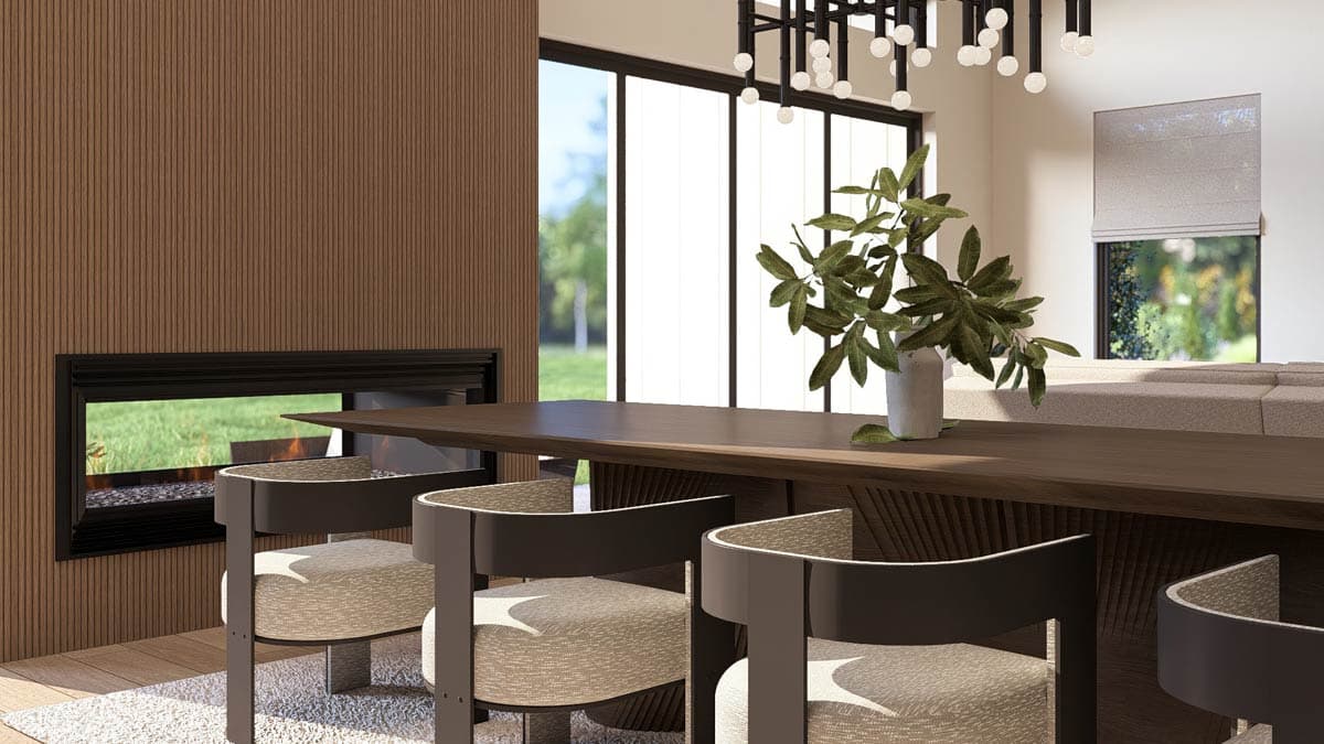 Plan 623442DJ: 3-Bed Scandinavian Ranch House Plan Cathedral Great Room - 2583 Sq Ft - Image #5 - Contemporary, Mid Century Modern, Ranch, Scandinavian