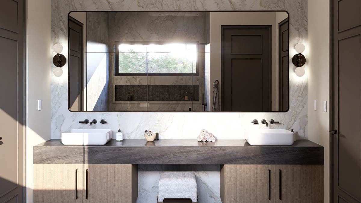 Plan 623442DJ: 3-Bed Scandinavian Ranch House Plan Cathedral Great Room - 2583 Sq Ft - Image #13 - Contemporary, Mid Century Modern, Ranch, Scandinavian