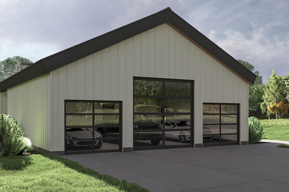 Plan 623442DJ: 3-Bed Scandinavian Ranch House Plan Cathedral Great Room - 2583 Sq Ft - Image #17 - Contemporary, Mid Century Modern, Ranch, Scandinavian