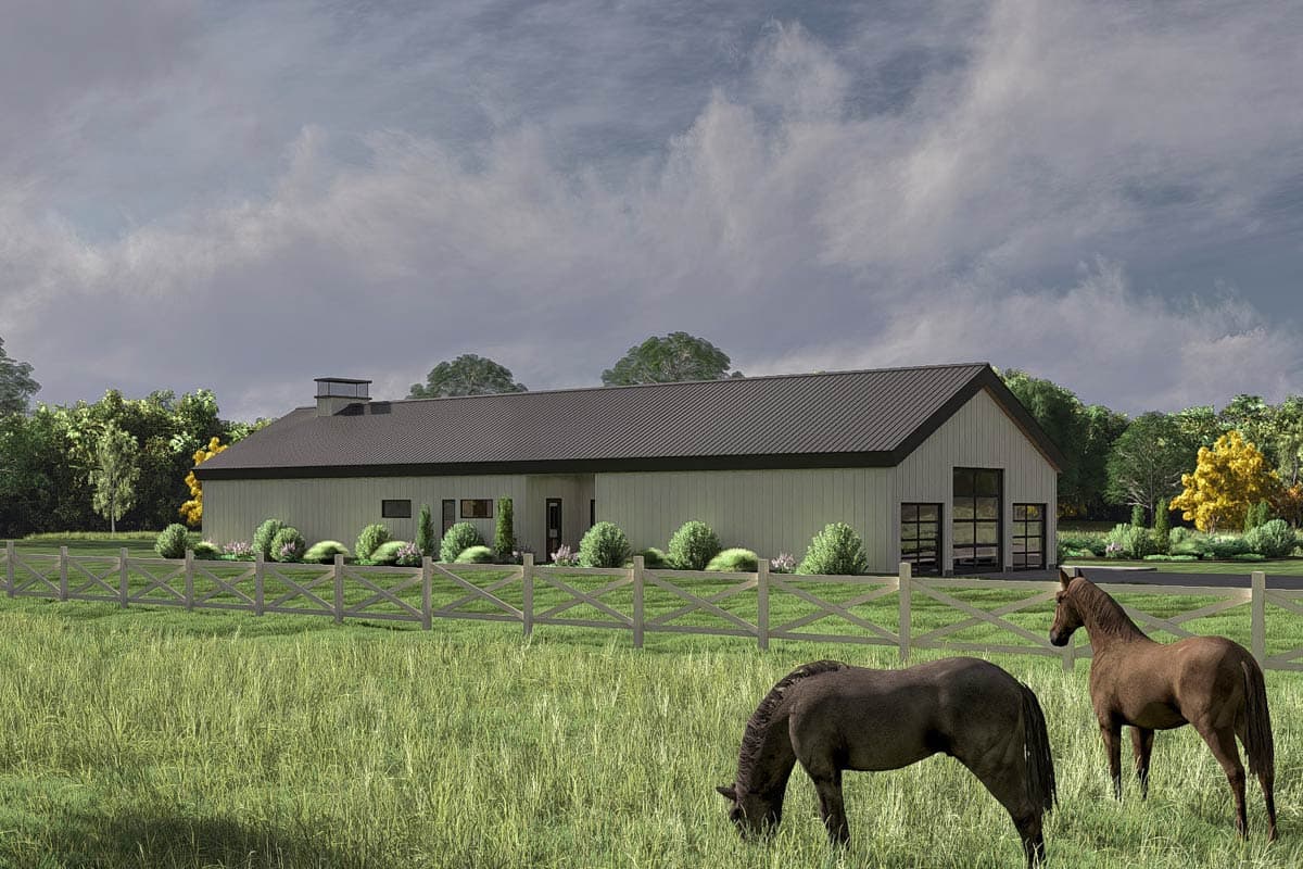 Plan 623442DJ: 3-Bed Scandinavian Ranch House Plan Cathedral Great Room - 2583 Sq Ft - Image #21 - Contemporary, Mid Century Modern, Ranch, Scandinavian