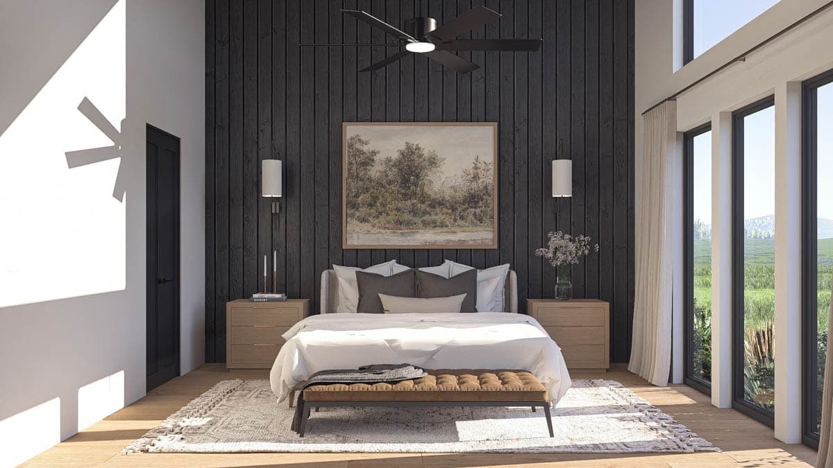 Plan 623443DJ: 3-Bed Modern Scandinavian Ranch House Plan Clustered Bedrooms - 2583 Sq Ft - Image #18 - Contemporary, Mid Century Modern, Modern, Ranch, Scandinavian