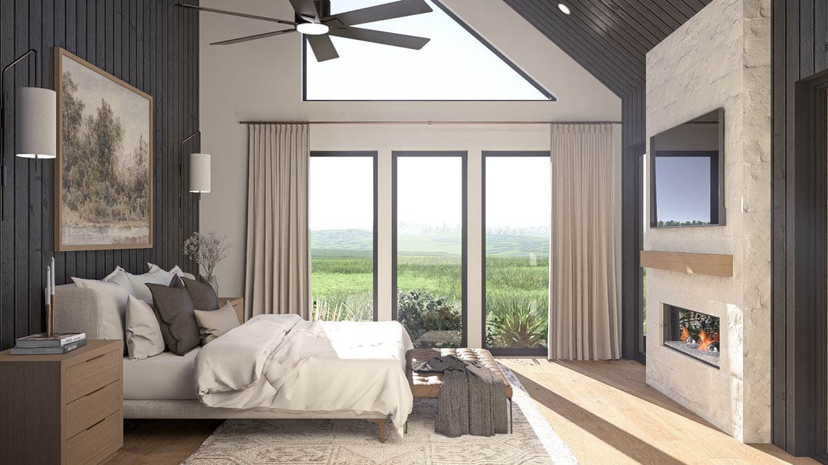 Plan 623443DJ: 3-Bed Modern Scandinavian Ranch House Plan Clustered Bedrooms - 2583 Sq Ft - Image #19 - Contemporary, Mid Century Modern, Modern, Ranch, Scandinavian