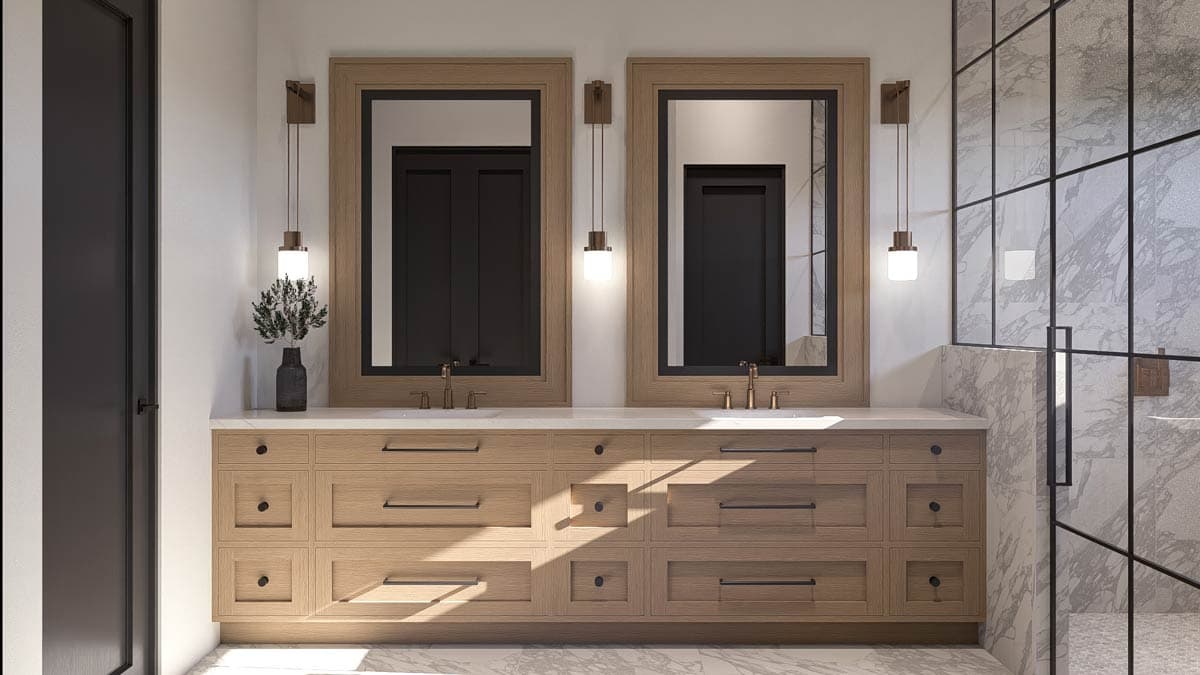 Plan 623443DJ: 3-Bed Modern Scandinavian Ranch House Plan Clustered Bedrooms - 2583 Sq Ft - Image #21 - Contemporary, Mid Century Modern, Modern, Ranch, Scandinavian