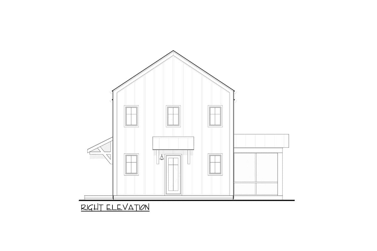 Plan 670002NEA: 2 or 3-Bed Scandinavian-style Cottage House Plan with 1st Floor Master - 1950 Sq Ft - Image #7 - Country, Modern Farmhouse, New American, Scandinavian