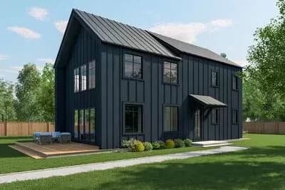 2 or 3-Bed Scandinavian-style Cottage House Plan with 1st Floor Master - 1950 Sq Ft