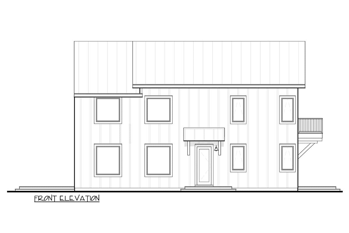 Plan 670003NEA: 2-Bed Barn-Style Modern Farmhouse Plan with Loft and First Floor Master - 1950 Sq Ft - Image #7 - Barndominium, Cottage, Modern Farmhouse, New American, Vacation