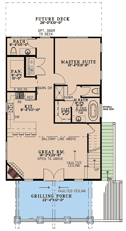 Plan 70900MK: 3-Bed Rustic Mountain House Plan with Two-Story Great Room - 1763 Sq Ft - Floor Plan - Main Level - Mountain, Rustic
