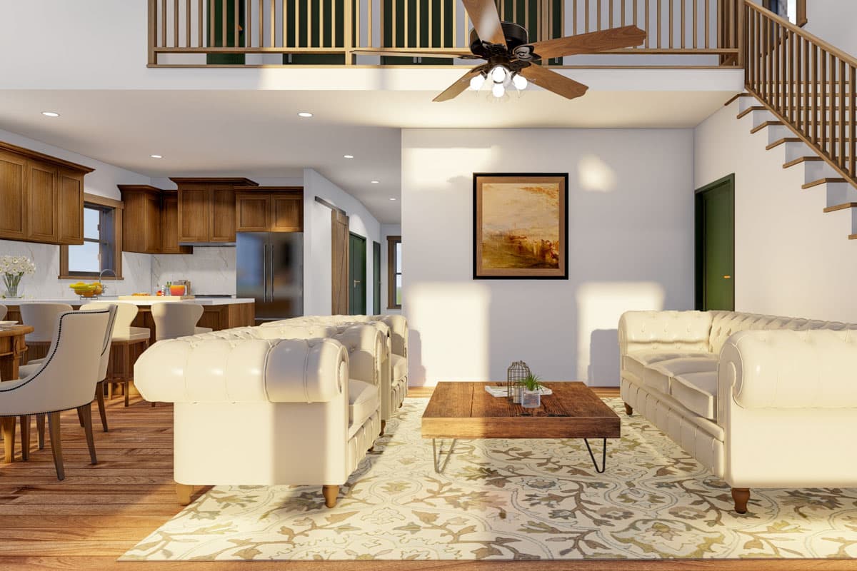 Plan 70900MK: 3-Bed Rustic Mountain House Plan with Two-Story Great Room - 1763 Sq Ft - Image #10 - Mountain, Rustic