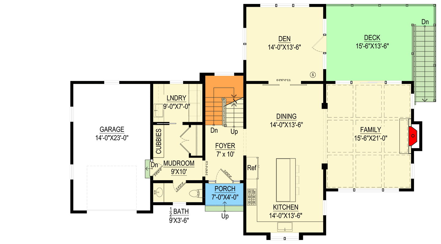 Plan 670007NEA: Charming 3-Bed Shingle-Style House Plan with 2-Car Garage Option - 2869 Sq Ft - Floor Plan - Main Level - Cape Cod, Coastal, Shingle, Traditional