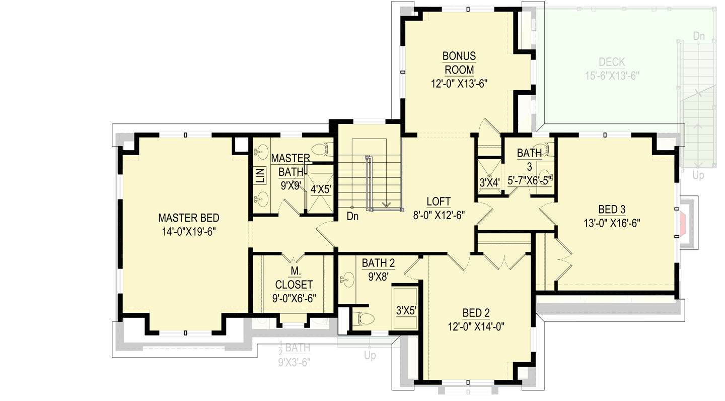 Plan 670007NEA: Charming 3-Bed Shingle-Style House Plan with 2-Car Garage Option - 2869 Sq Ft - Floor Plan - 2nd Floor - Cape Cod, Coastal, Shingle, Traditional