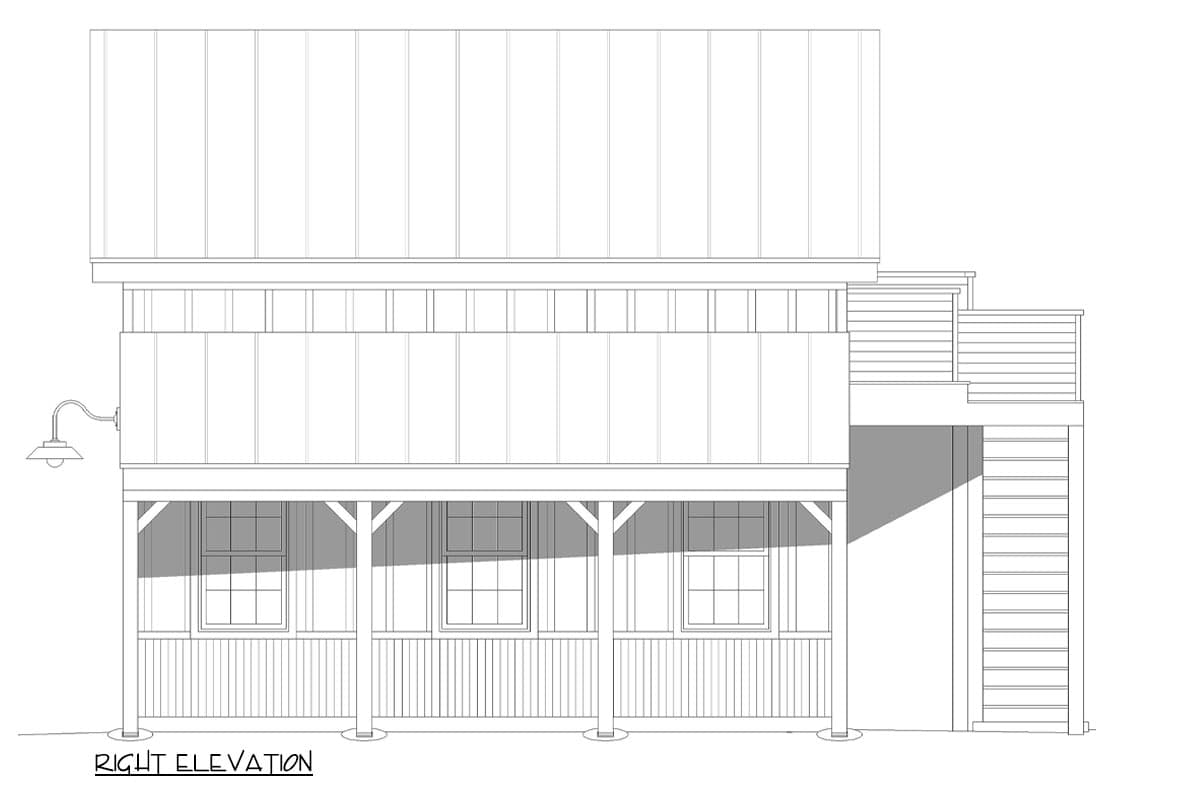 Plan 680464VR: Two-Story Detached Barn Plan with Loft Above - Image #5 - Country