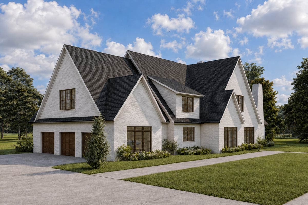 Plan 810033RBT: 4-Bed Contemporary Transitional House Plan with Outdoor Living Space - 4500 Sq Ft - Image #7 - Contemporary, New American, Transitional