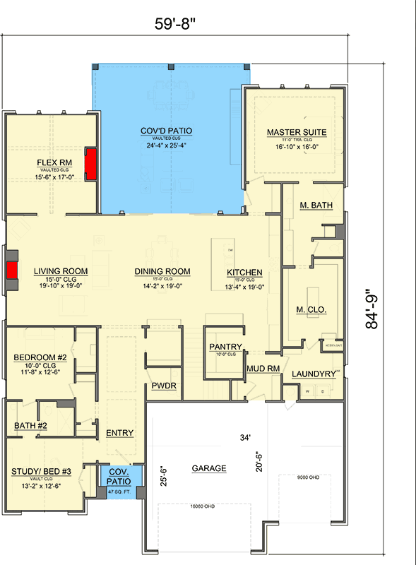 Plan 421569CHD: 4-Bedroom European House Plan with Flex Room - 3644 Sq Ft