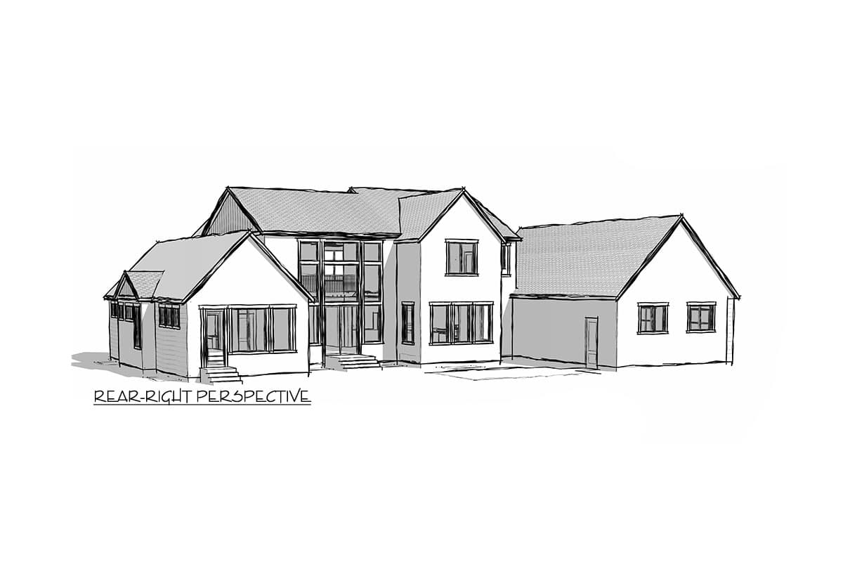 Plan 490115NAH: 7-Bedroom Transitional House Plan with Finished Lower Level - 5894 Sq Ft - Image #5 - Contemporary, Transitional