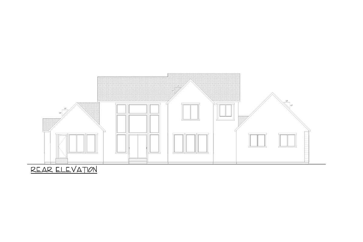 Plan 490115NAH: 7-Bedroom Transitional House Plan with Finished Lower Level - 5894 Sq Ft - Image #9 - Contemporary, Transitional