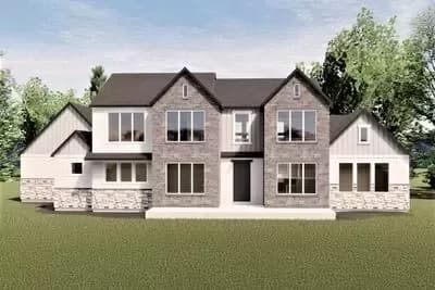 7-Bedroom Transitional House Plan with Finished Lower Level - 5894 Sq Ft