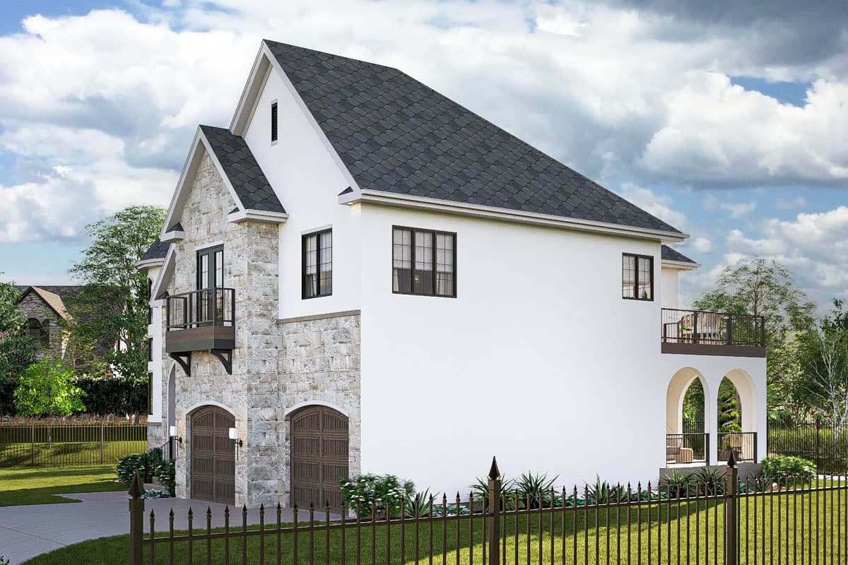 Plan 623447DJ: 3-Bed Modern Victorian House Plan with Two-Story Great Room - 2895 Sq Ft - Image #8 - European, Transitional, Victorian