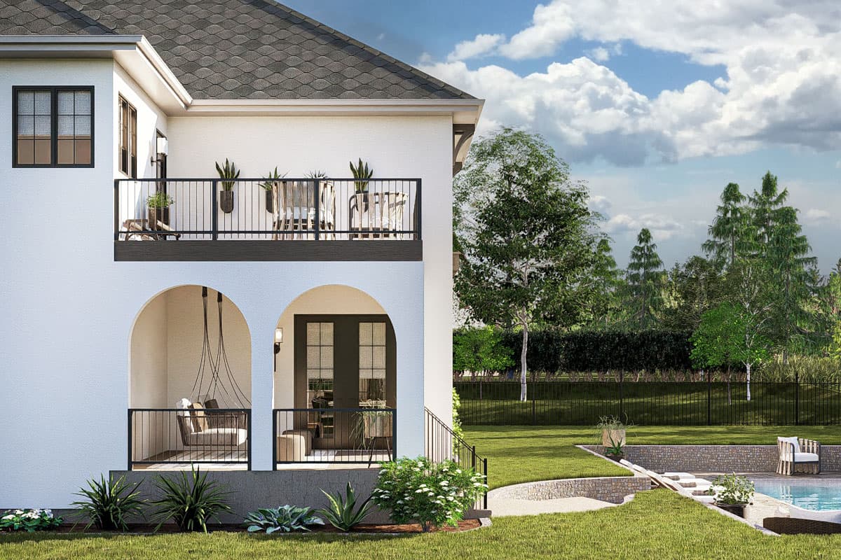 Plan 623447DJ: 3-Bed Modern Victorian House Plan with Two-Story Great Room - 2895 Sq Ft - Image #7 - European, Transitional, Victorian