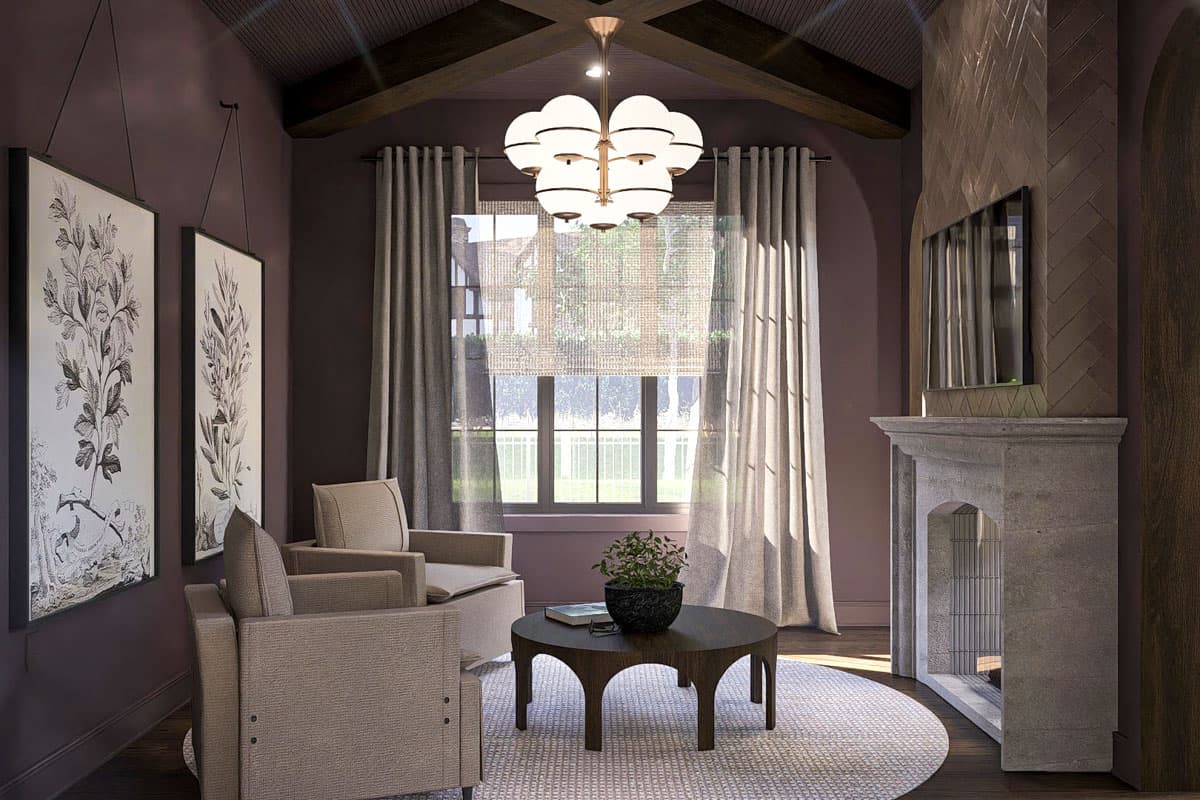 Plan 623447DJ: 3-Bed Modern Victorian House Plan with Two-Story Great Room - 2895 Sq Ft - Image #11 - European, Transitional, Victorian