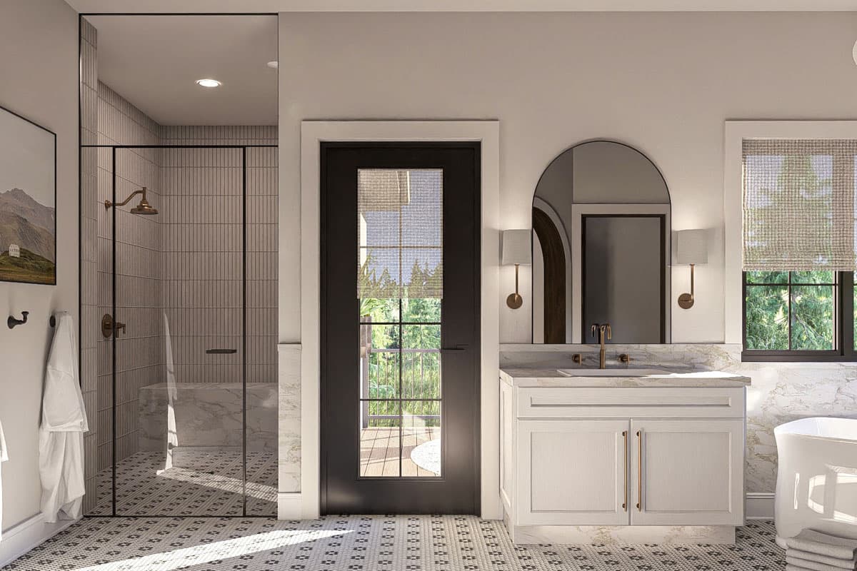 Plan 623447DJ: 3-Bed Modern Victorian House Plan with Two-Story Great Room - 2895 Sq Ft - Image #26 - European, Transitional, Victorian