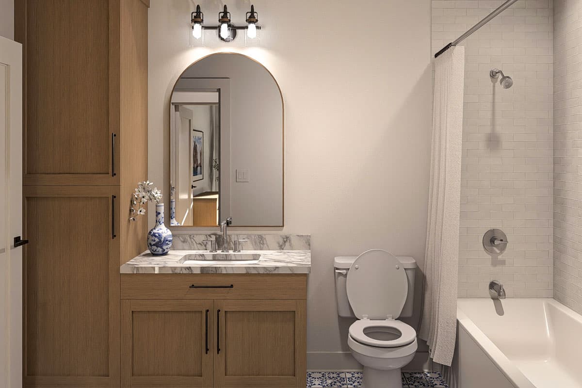 Plan 623448DJ: 1-Bed Mediterranean-Style ADU House Plan - 602 Sq Ft - Image #14 - Mediterranean