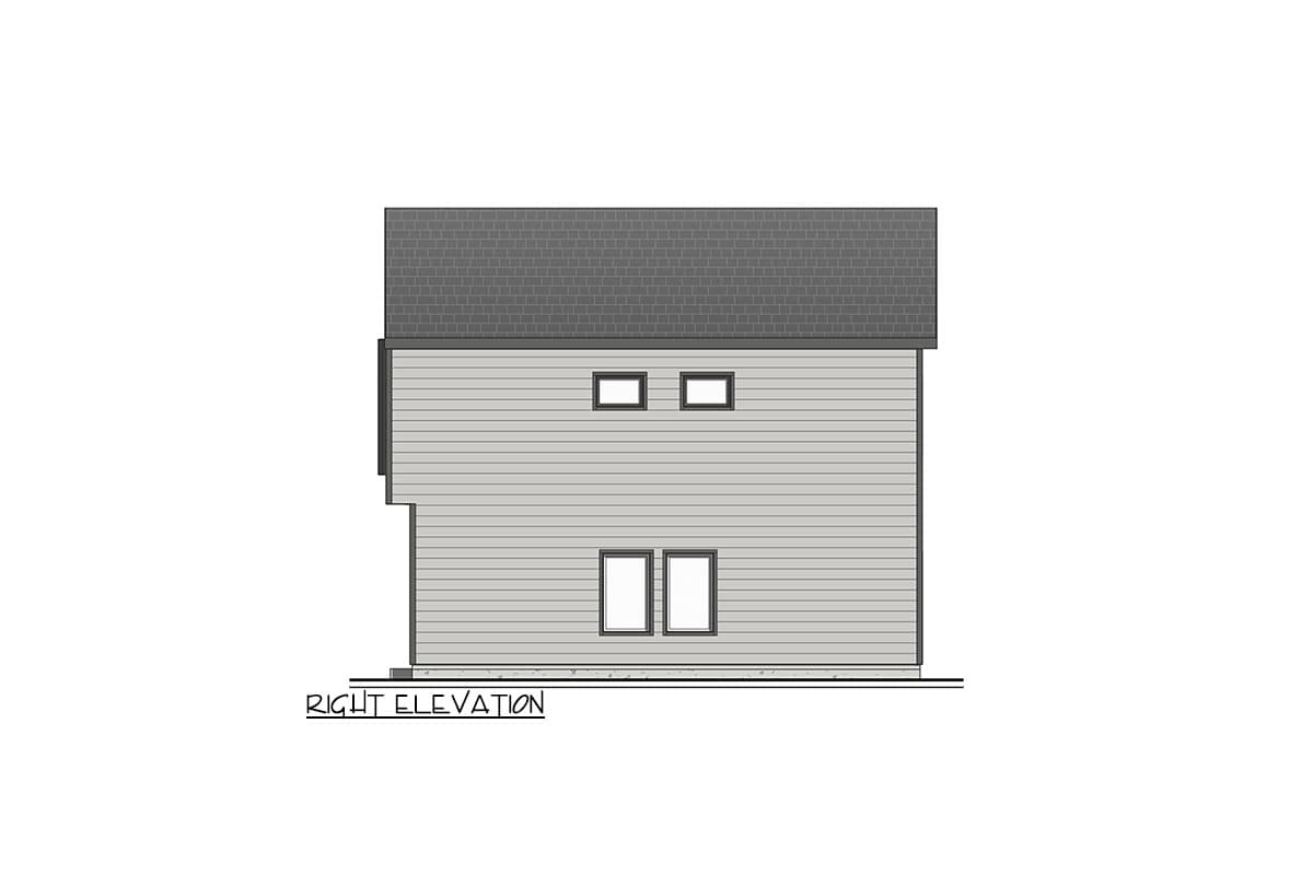 Plan 100335GHR: Two-Story Triplex Plan with 2-Bed 2.5 Bath Under 1000 Sq Ft Per Unit - Image #4 - Contemporary, Modern