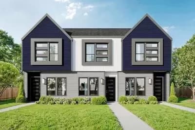 Two-Story Triplex Plan with 2-Bed 2.5 Bath Under 1000 Sq Ft Per Unit