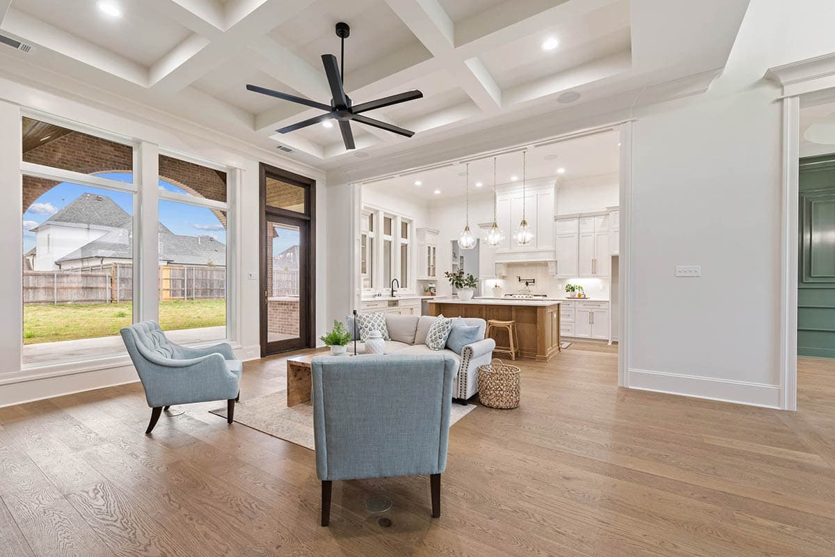 Plan 860080MCD: 4-Bed Transitional House Plan with Outdoor Kitchen and Fireplace - 3410 Sq Ft - Image #8 - Contemporary, New American, Transitional, Tudor