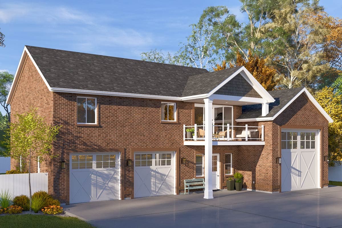 Plan 61550UT: 2-Bed Traditional Plan with RV Garage - 1731 Sq Ft - Image #6 - Traditional