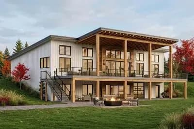 3-Bed Modern Mountain House Plan with Optional Finished Lower Level - 2500 Sq Ft