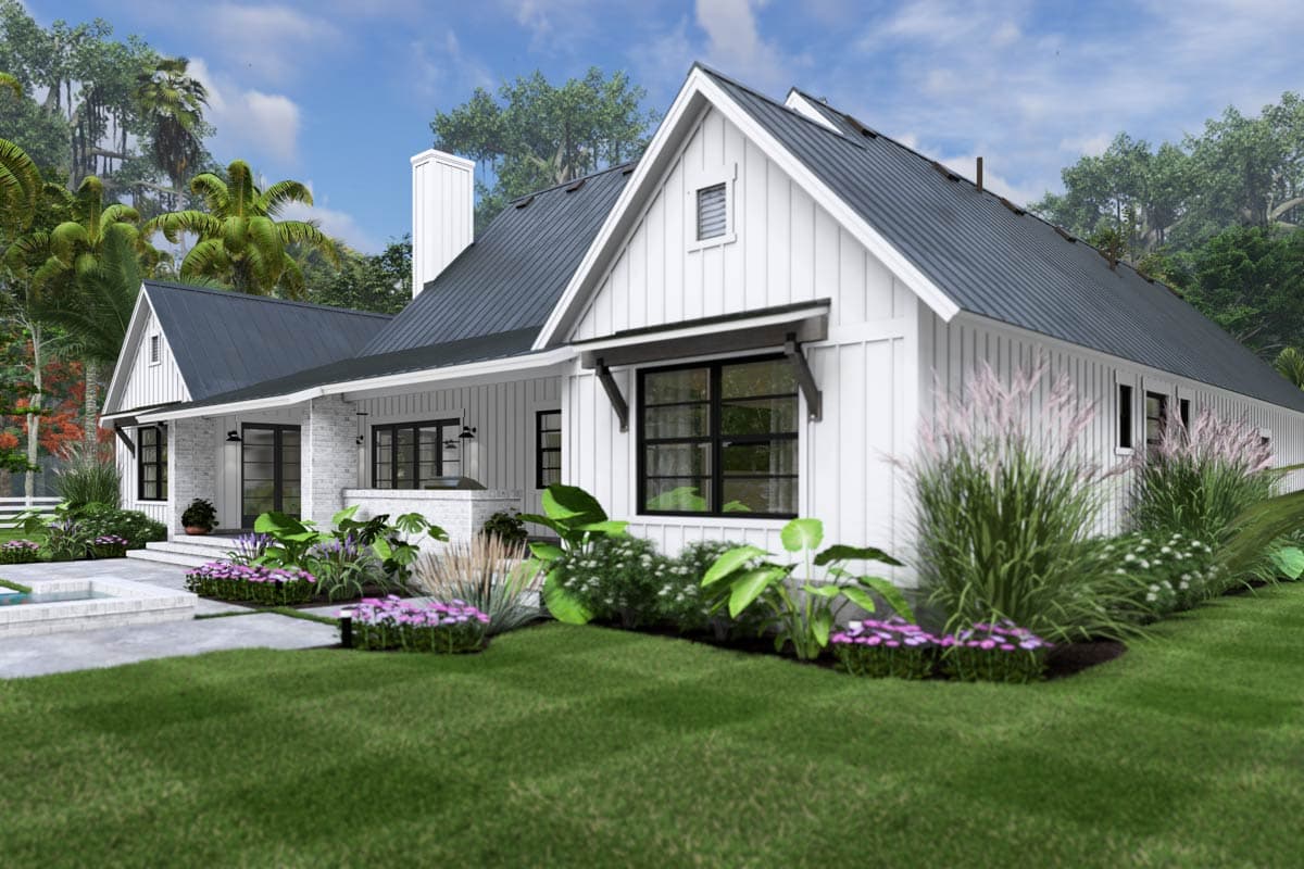Plan 16932WG: 3-Bed 3-Bath New American Modern Farmhouse with Bonus Room Above the Garage - 3000 Sq Ft - Image #5 - Contemporary, Country, Modern Farmhouse, New American