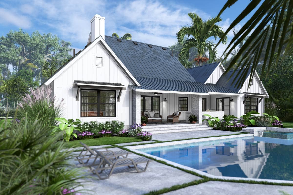 Plan 16932WG: 3-Bed 3-Bath New American Modern Farmhouse with Bonus Room Above the Garage - 3000 Sq Ft - Image #9 - Contemporary, Country, Modern Farmhouse, New American