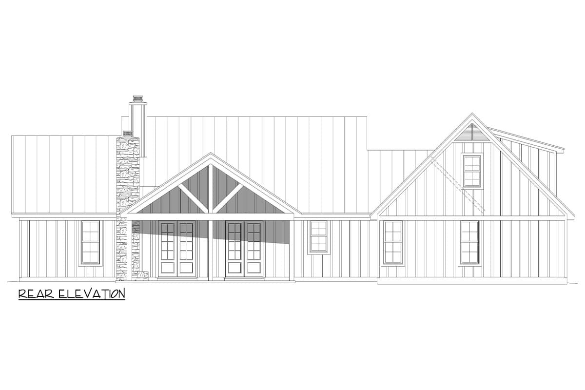 Plan 680483VR: 3-Bed Modern Farmhouse Plan under 2400 Sq Ft with Garage and Bonus Room Options - Image #4 - Country, Farmhouse, Modern Farmhouse