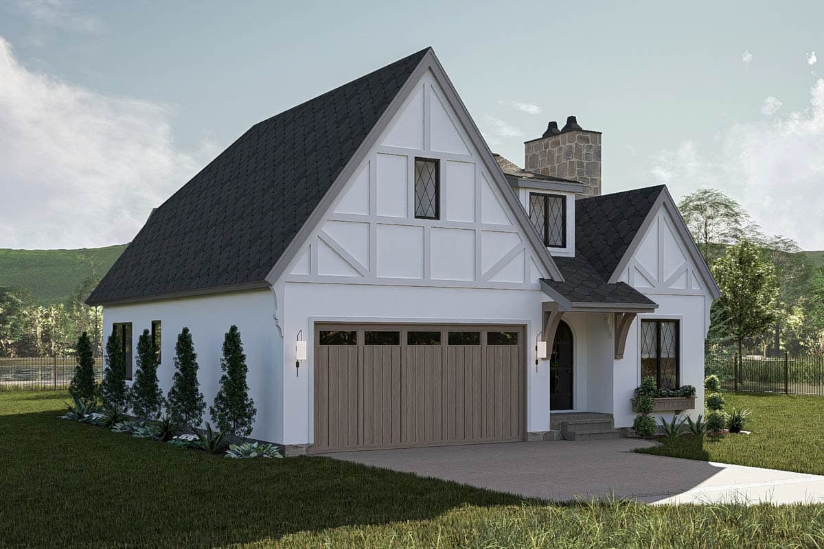 Plan 623450DJ: One-Story Tudor House Plan with Cathedral Great Room - 1546 Sq Ft - Image #15 - Tudor