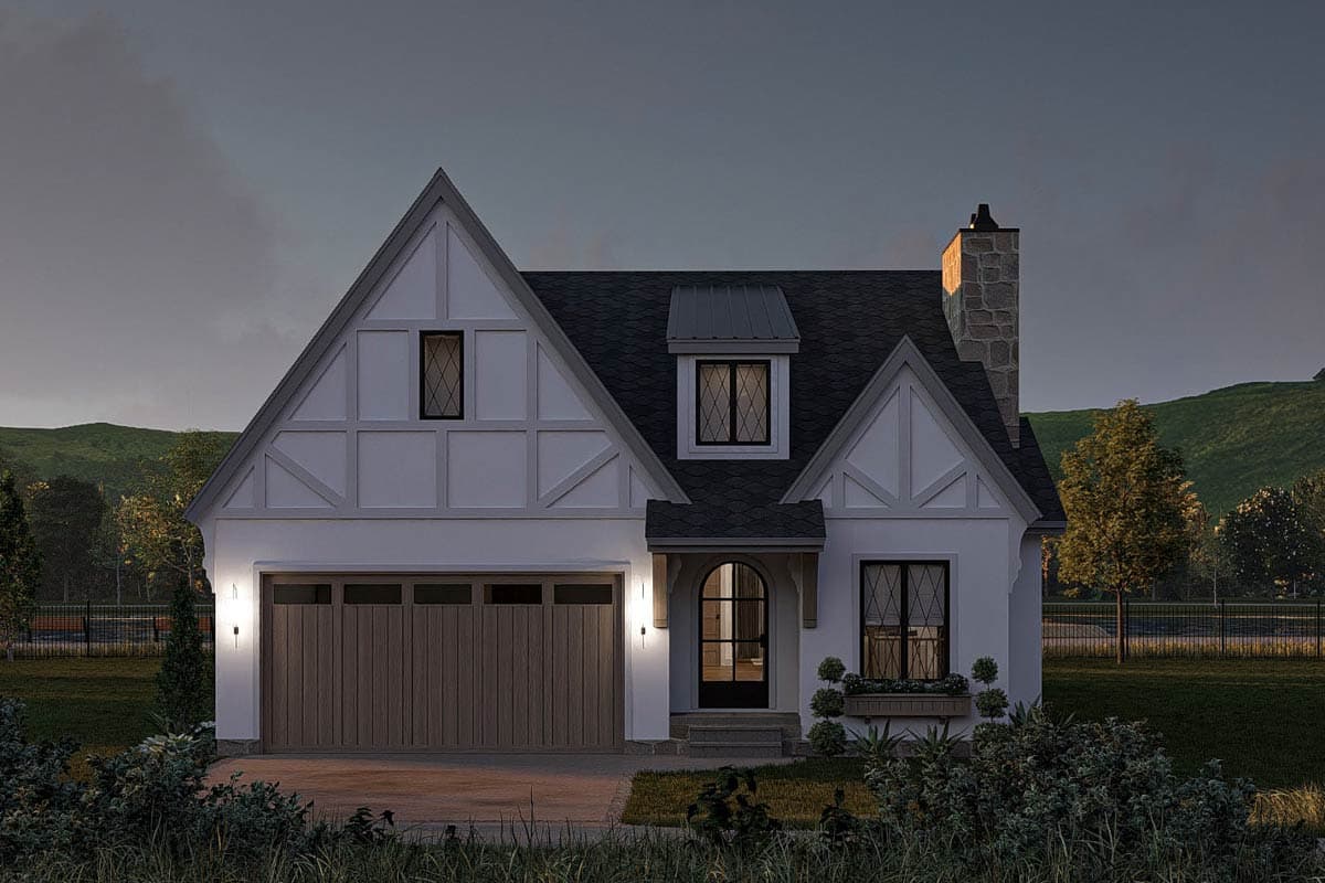 Plan 623450DJ: One-Story Tudor House Plan with Cathedral Great Room - 1546 Sq Ft - Image #22 - Tudor