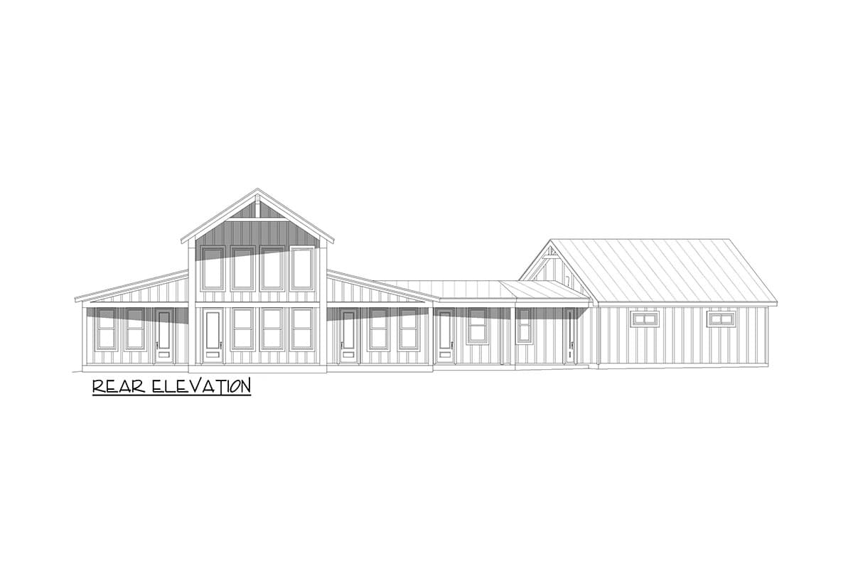 Plan 680484VR: 3-Bed Barndominum Farmhouse Plan with Angled 2-Car Garage - 2073 Sq Ft - Image #9 - Barndominium, Country, Farmhouse, Modern Farmhouse, Rustic